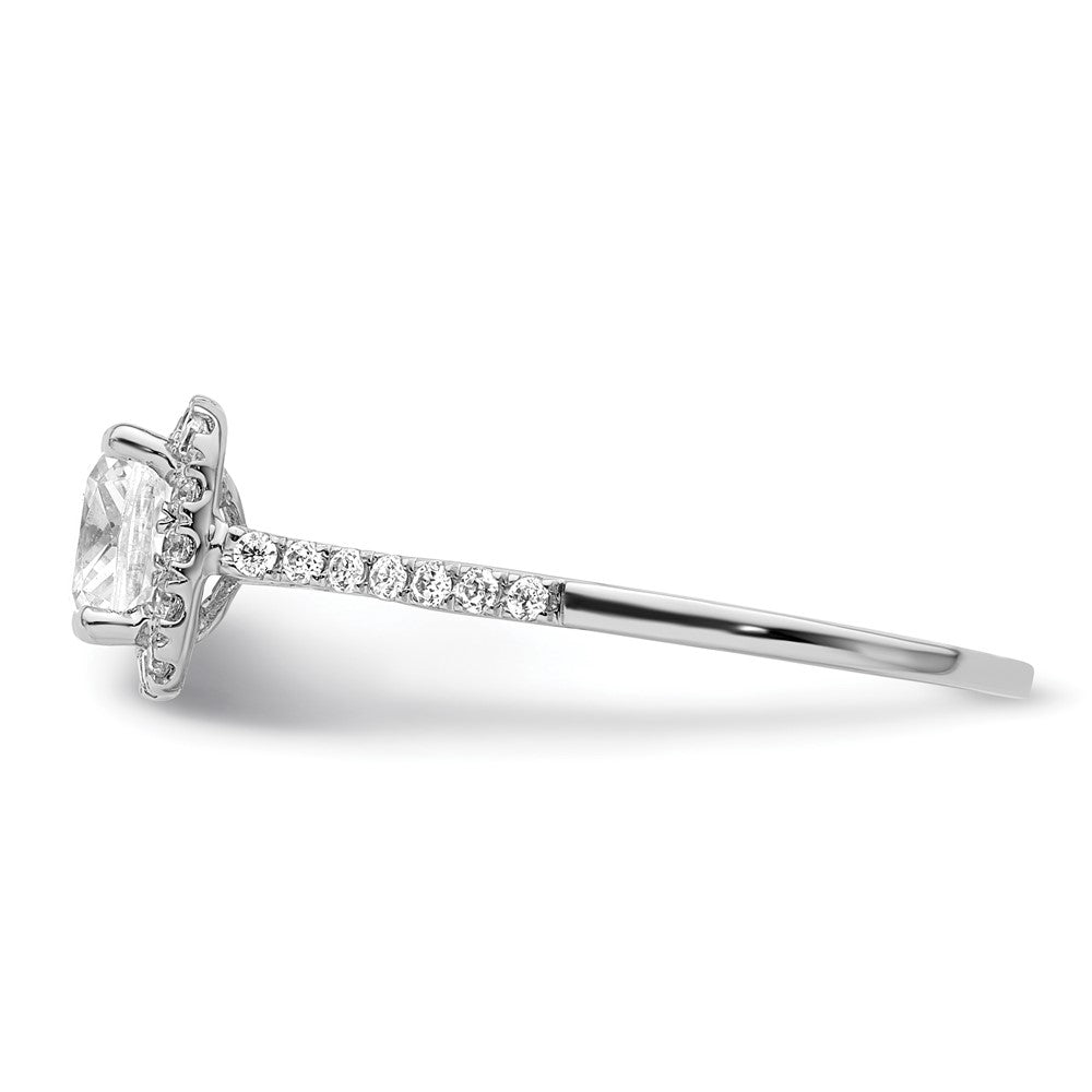 Buy Exclusive 14K White Gold Halo Semi-Mount Engagement Ring, 1.25 Carat