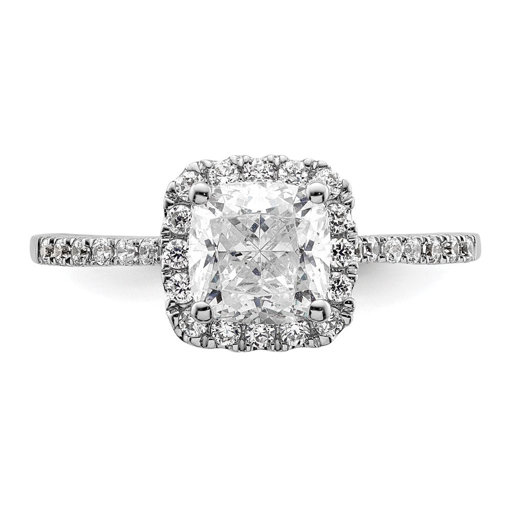 Buy Exclusive 14K White Gold Halo Semi-Mount Engagement Ring, 1.25 Carat