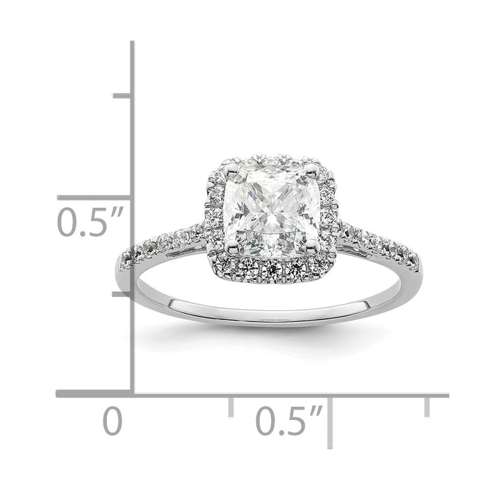 Buy Exclusive 14K White Gold Halo Semi-Mount Engagement Ring, 1.25 Carat-7