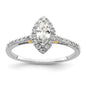 Exclusive 14K Two-Tone Halo Engagement Ring | 1/2 Carat Marquise & 1/4 Carat Diamonds - Stylish Value!-1