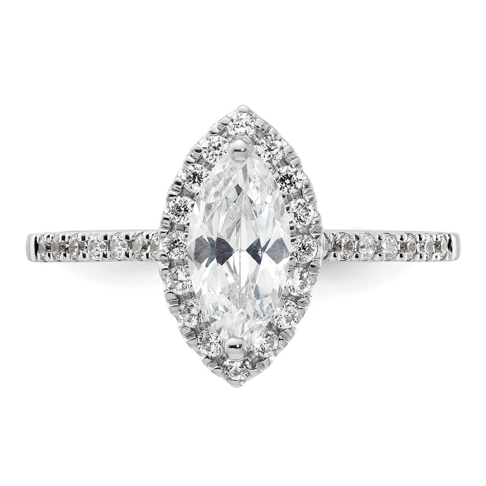 Buy Exclusive 14K White Gold Halo Engagement Ring with 1/3 Carat Diamonds