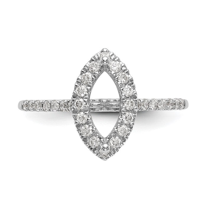Buy Stylish 14K White Gold Halo Engagement Ring, 1ct Marquise Center, Value-4