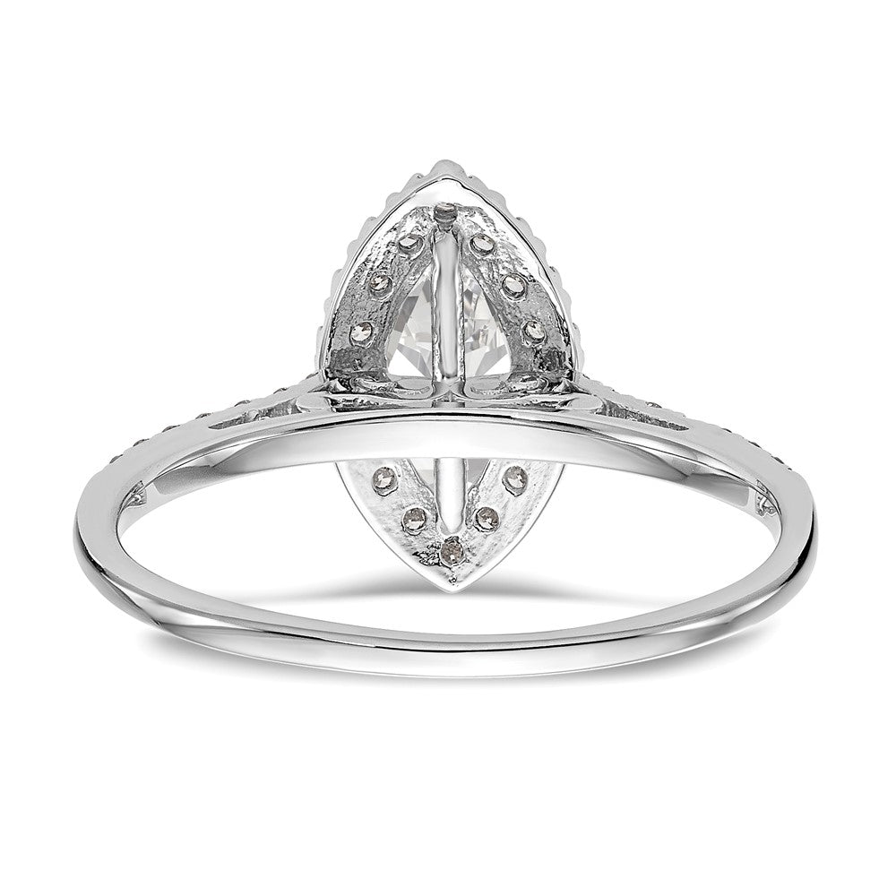 Buy Stylish 14K White Gold Halo Engagement Ring, 1ct Marquise Center, Value