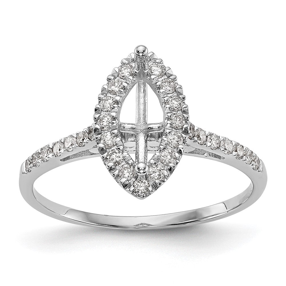 Buy Stylish 14K White Gold Halo Engagement Ring, 1ct Marquise Center, Value