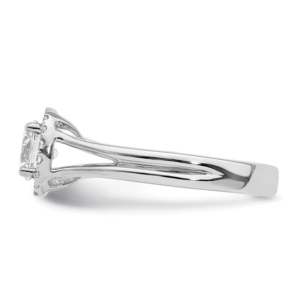 Exclusive 14K White Gold Halo Semi-Mount Engagement Ring, 3/4 Carat Value!