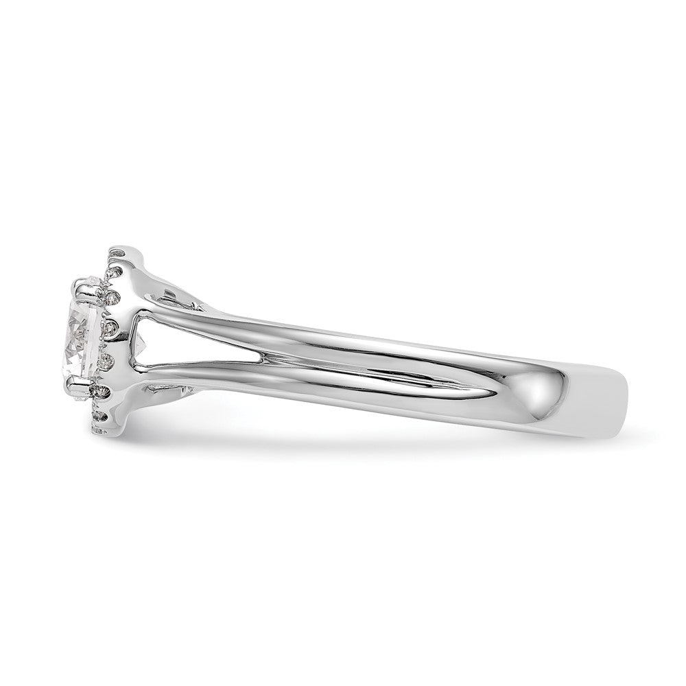 High-Quality 14K White Gold Halo Semi-Mount Engagement Ring, 1 Carat - Stylish Value