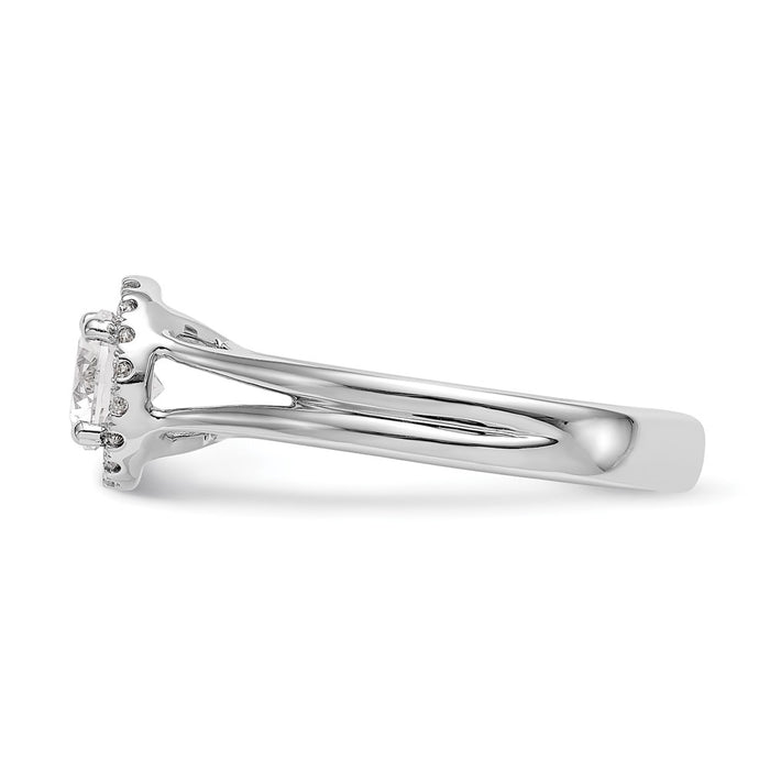 High-Quality 14K White Gold Halo Semi-Mount Engagement Ring, 1 Carat - Stylish Value-3