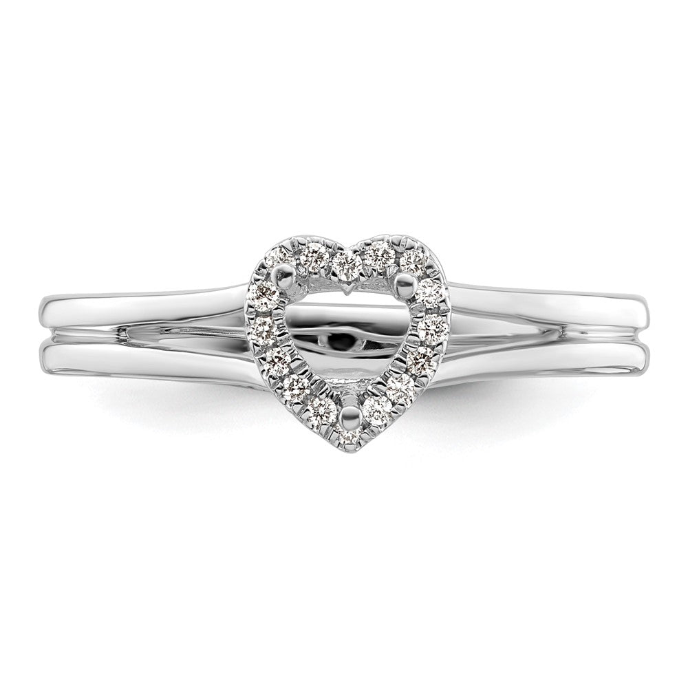 Buy Stylish 14K White Gold Halo Engagement Ring | 1/4 Carat Heart-Shaped Center