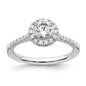 Buy Stylish 14K White Gold Halo Semi-Mount Engagement Ring, 1/2 Carat-1