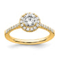 Buy Exclusive 14K Yellow Gold Round Halo Diamond Semi-Mount Ring - Stylish Design-1