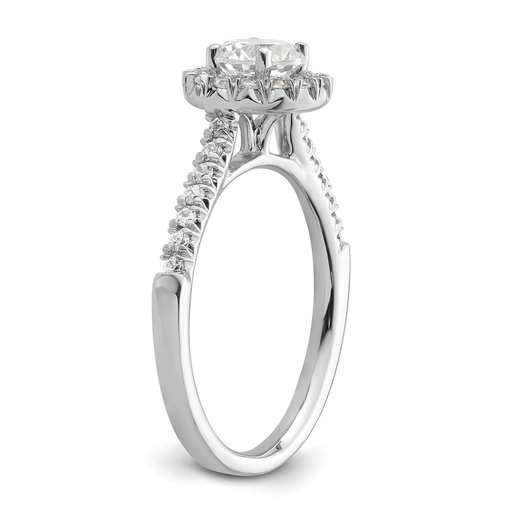 Buy 14K White Gold Halo Semi-Mount Engagement Ring | 1/3 Carat Diamonds, 3/4 Carat Center