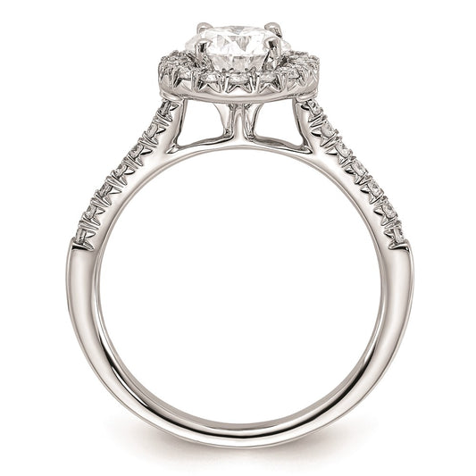 Buy 14K White Gold Halo Engagement Ring, 2 Carat Semi-Mount, Stylish Value