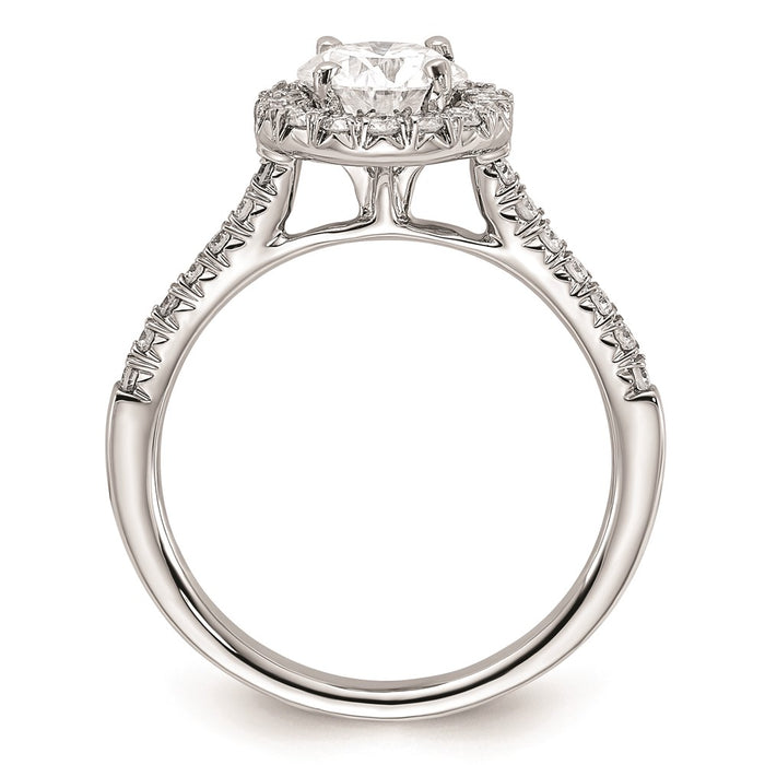 Buy 14K White Gold Halo Engagement Ring, 2 Carat Semi-Mount, Stylish Value-2