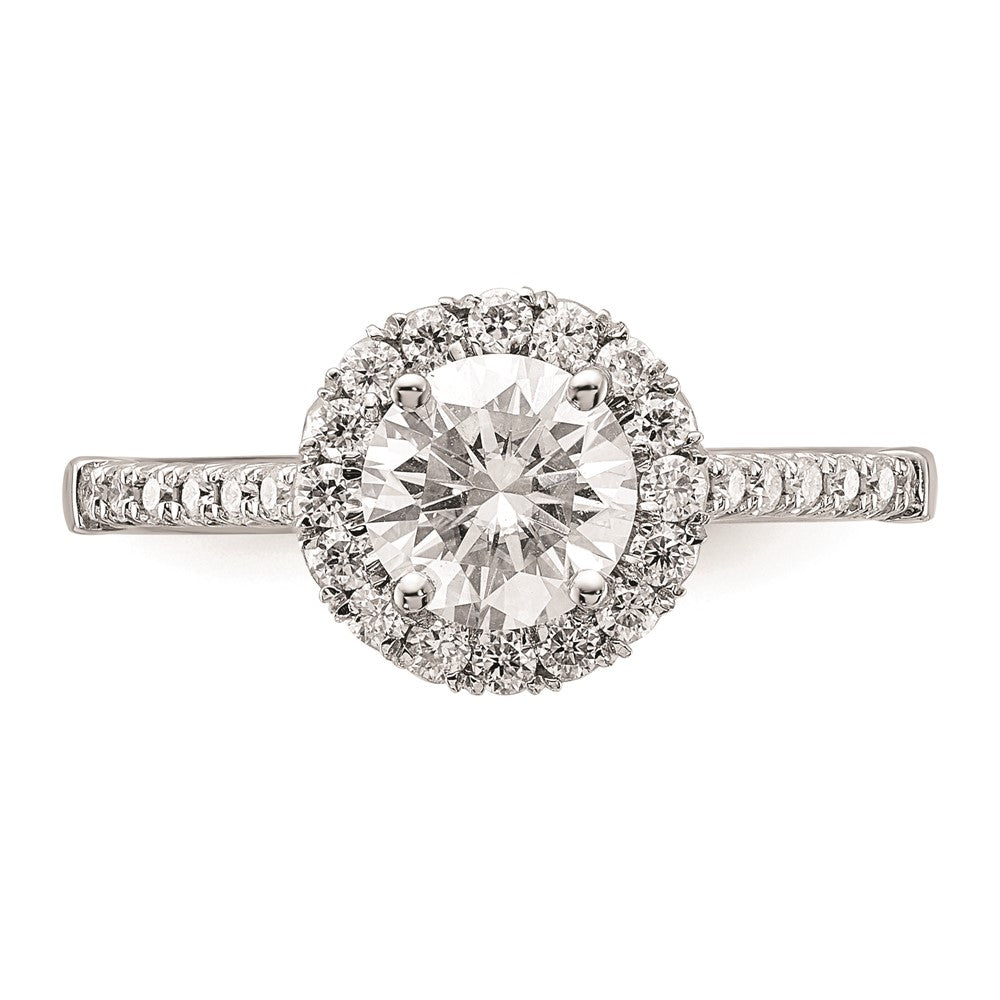 Buy 14K White Gold Halo Engagement Ring, 2 Carat Semi-Mount, Stylish Value