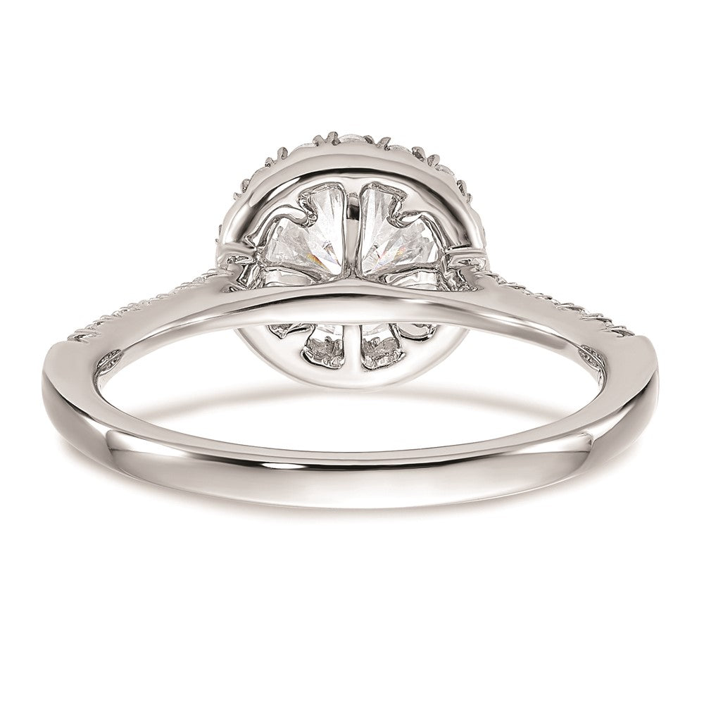 Buy 14K White Gold Halo Engagement Ring, 2 Carat Semi-Mount, Stylish Value