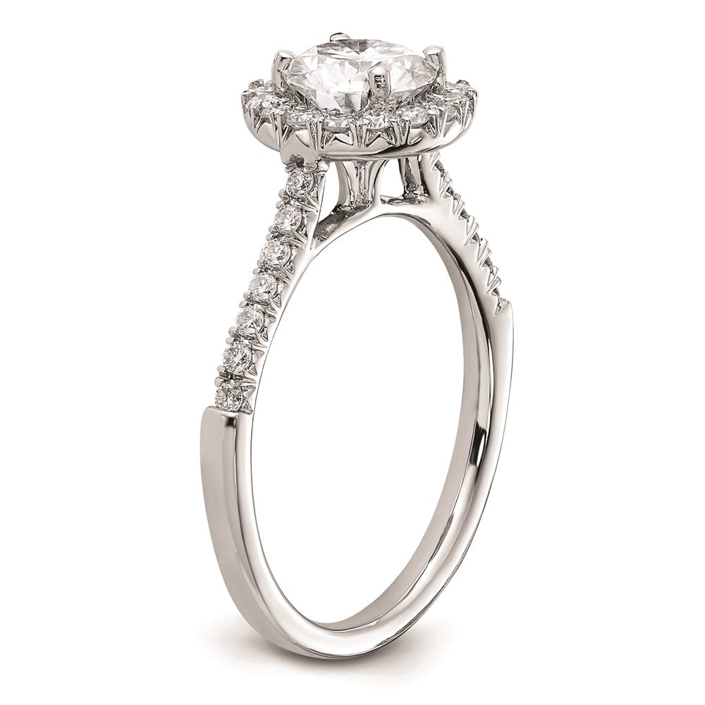 Buy 14K White Gold Halo Engagement Ring, 2 Carat Semi-Mount, Stylish Value