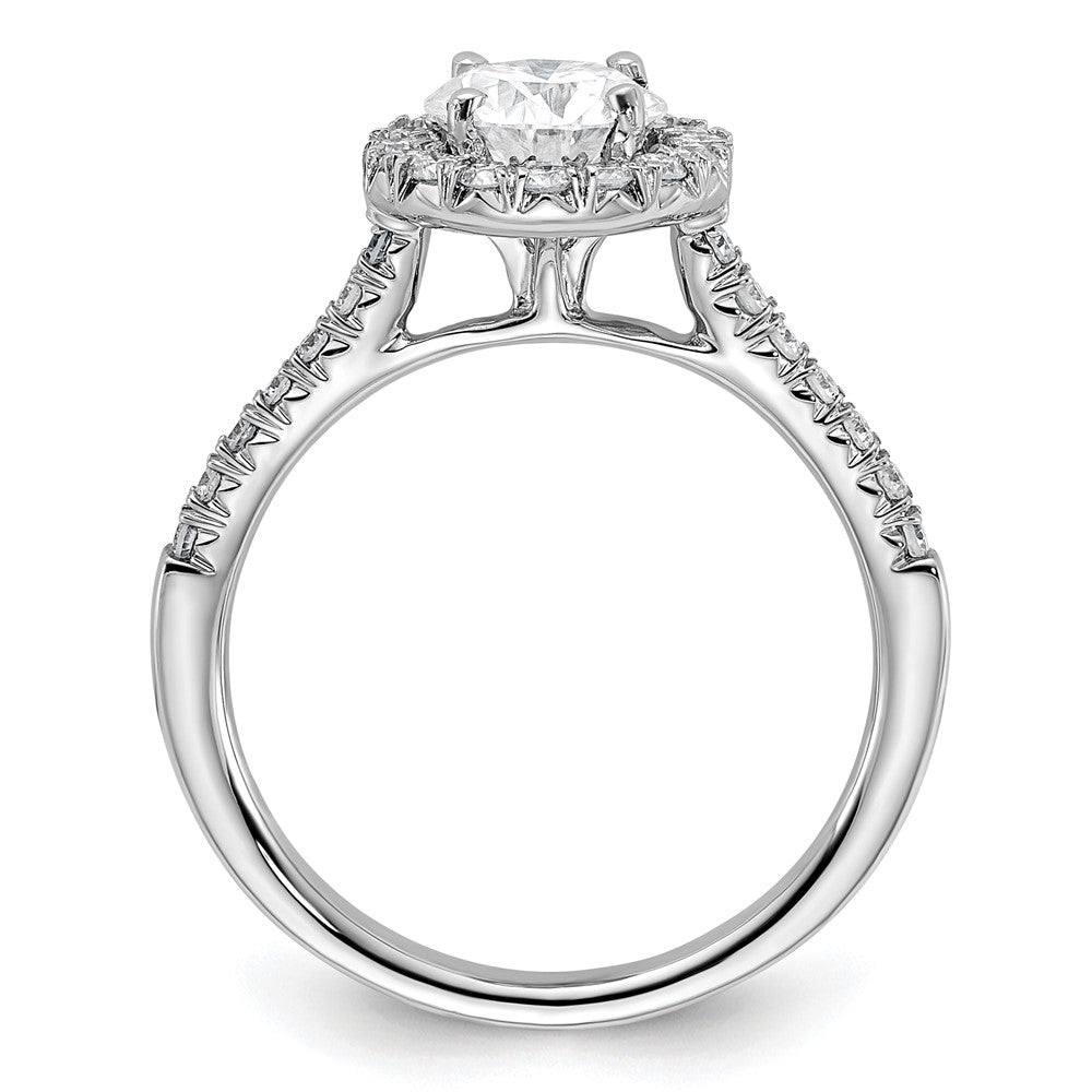 Buy Exclusive 14K White Gold Halo Semi-Mount Ring for 1 Carat Center, 1/3 Carat Diamonds