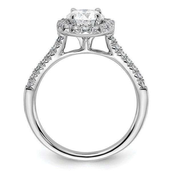 Buy Exclusive 14K White Gold Halo Semi-Mount Ring for 1 Carat Center, 1/3 Carat Diamonds