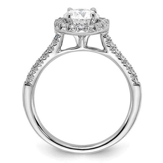 Buy Exclusive 14K White Gold Halo Semi-Mount Ring for 1 Carat Center, 1/3 Carat Diamonds