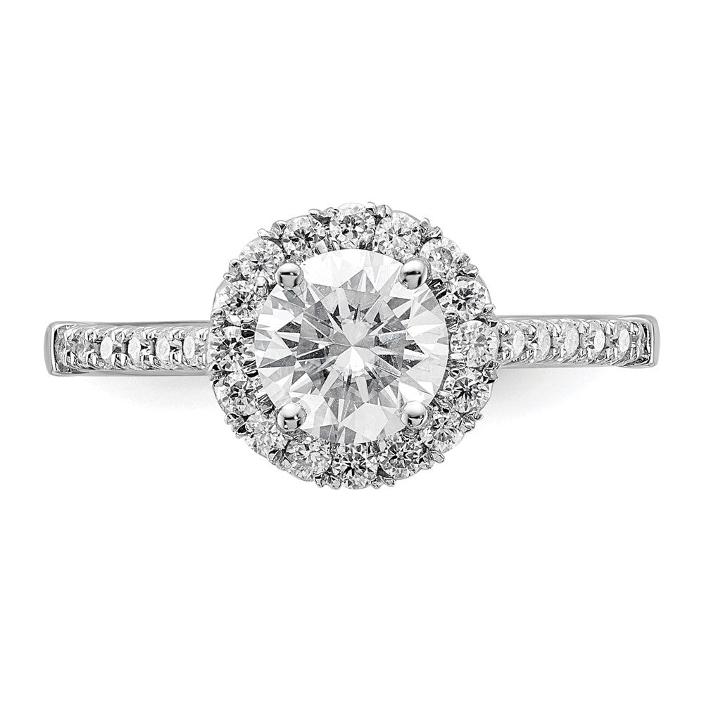 Buy Exclusive 14K White Gold Halo Semi-Mount Ring for 1 Carat Center, 1/3 Carat Diamonds