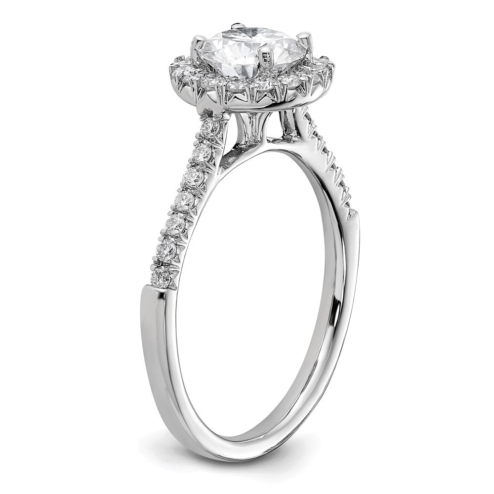 Buy Exclusive 14K White Gold Halo Semi-Mount Ring for 1 Carat Center, 1/3 Carat Diamonds