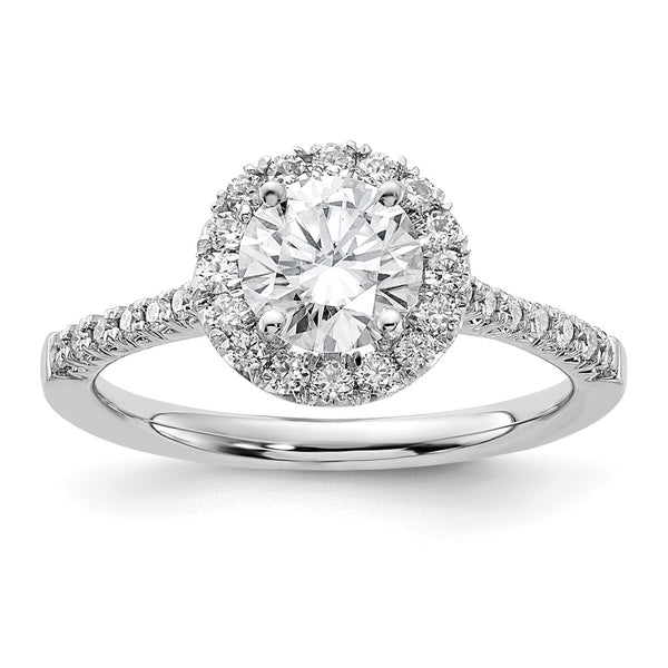 Buy Exclusive 14K White Gold Halo Semi-Mount Ring for 1 Carat Center, 1/3 Carat Diamonds