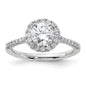 Buy Exclusive 14K White Gold Halo Semi-Mount Ring for 1 Carat Center, 1/3 Carat Diamonds-1