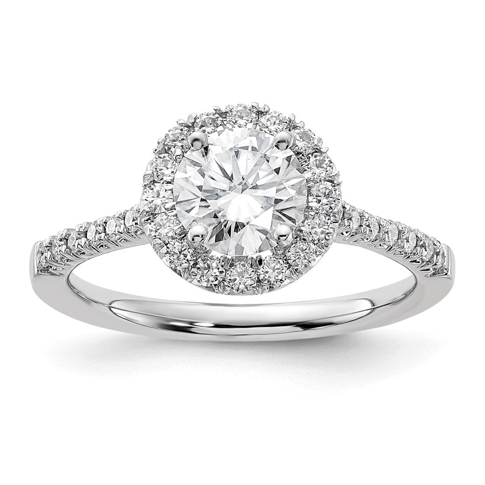 Buy Exclusive 14K White Gold Halo Semi-Mount Ring for 1 Carat Center, 1/3 Carat Diamonds