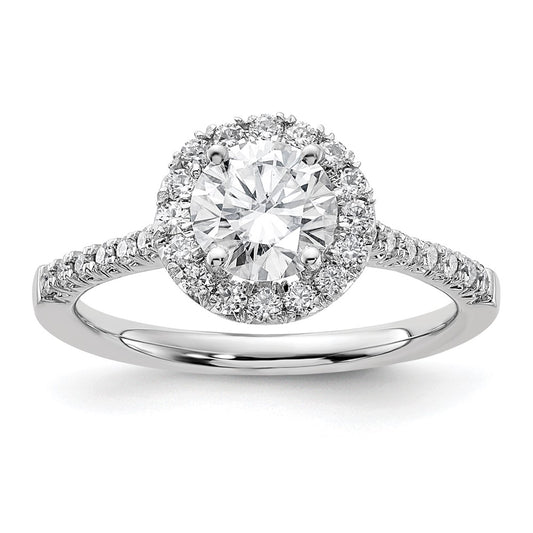 Buy Exclusive 14K White Gold Halo Semi-Mount Ring for 1 Carat Center, 1/3 Carat Diamonds