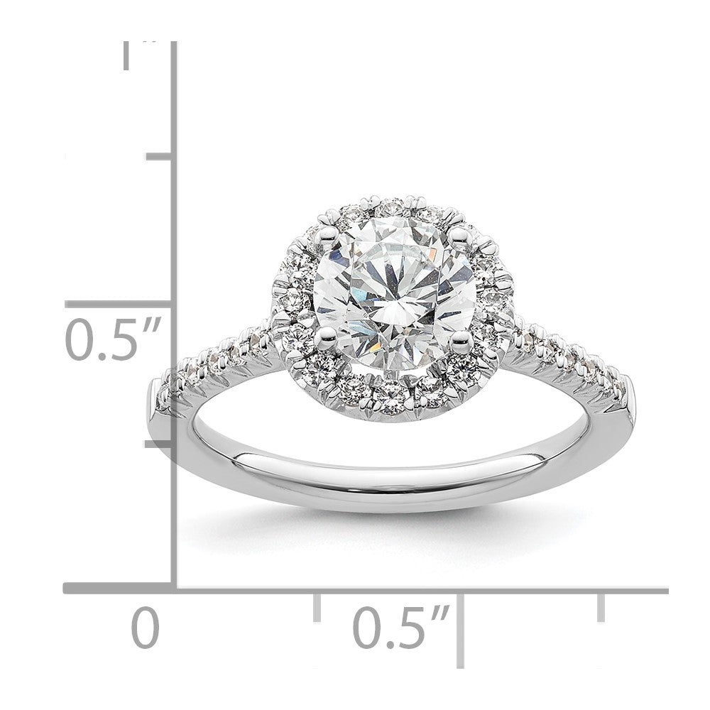 Buy Exclusive 14K White Gold Halo Semi-Mount Ring for 1.25 Carat Diamonds