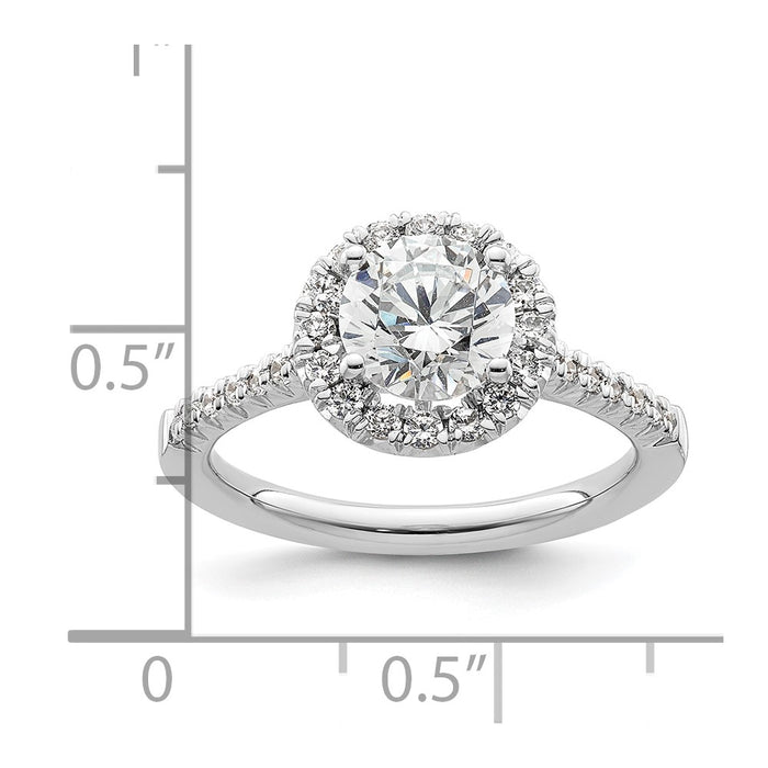 Buy Exclusive 14K White Gold Halo Semi-Mount Ring for 1.25 Carat Diamonds-7