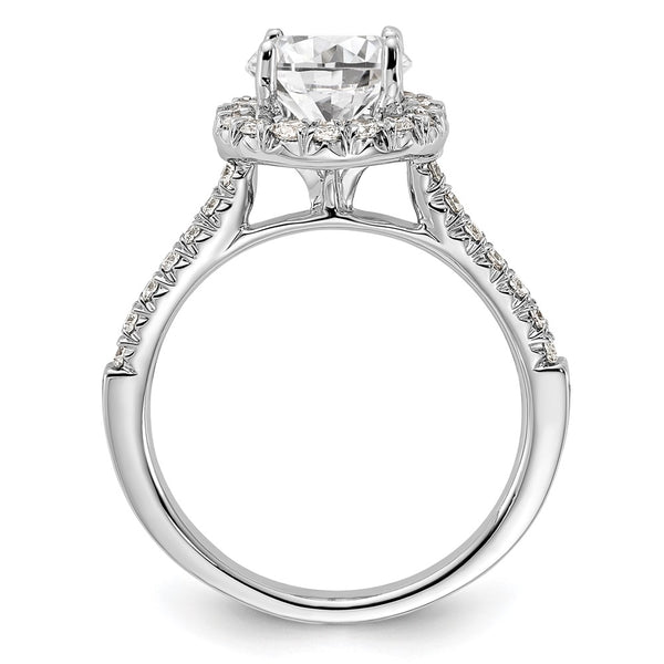 14K White Gold Halo Semi-Mount Engagement Ring - 1.5 Carat - Style GR1-1022392