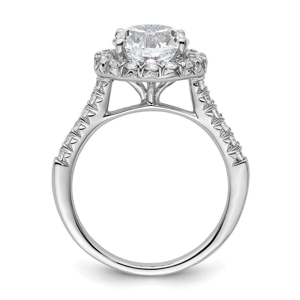 Buy 14K Lab-Grown Diamond Halo Semi-Mount Engagement Ring - Stylish & Affordable
