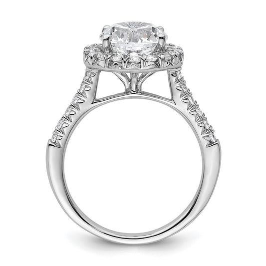 Buy 14K Lab-Grown Diamond Halo Semi-Mount Engagement Ring - Stylish & Affordable