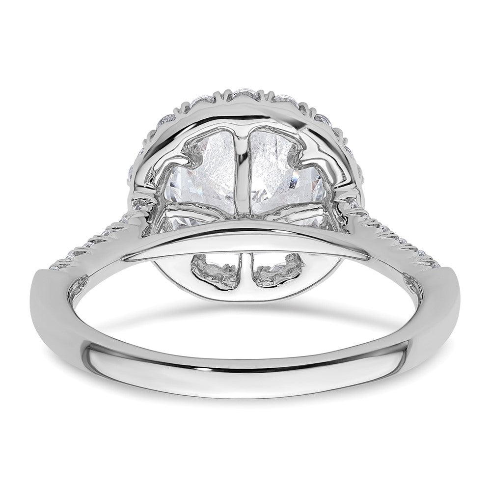 Buy 14K Lab-Grown Diamond Halo Semi-Mount Engagement Ring - Stylish & Affordable