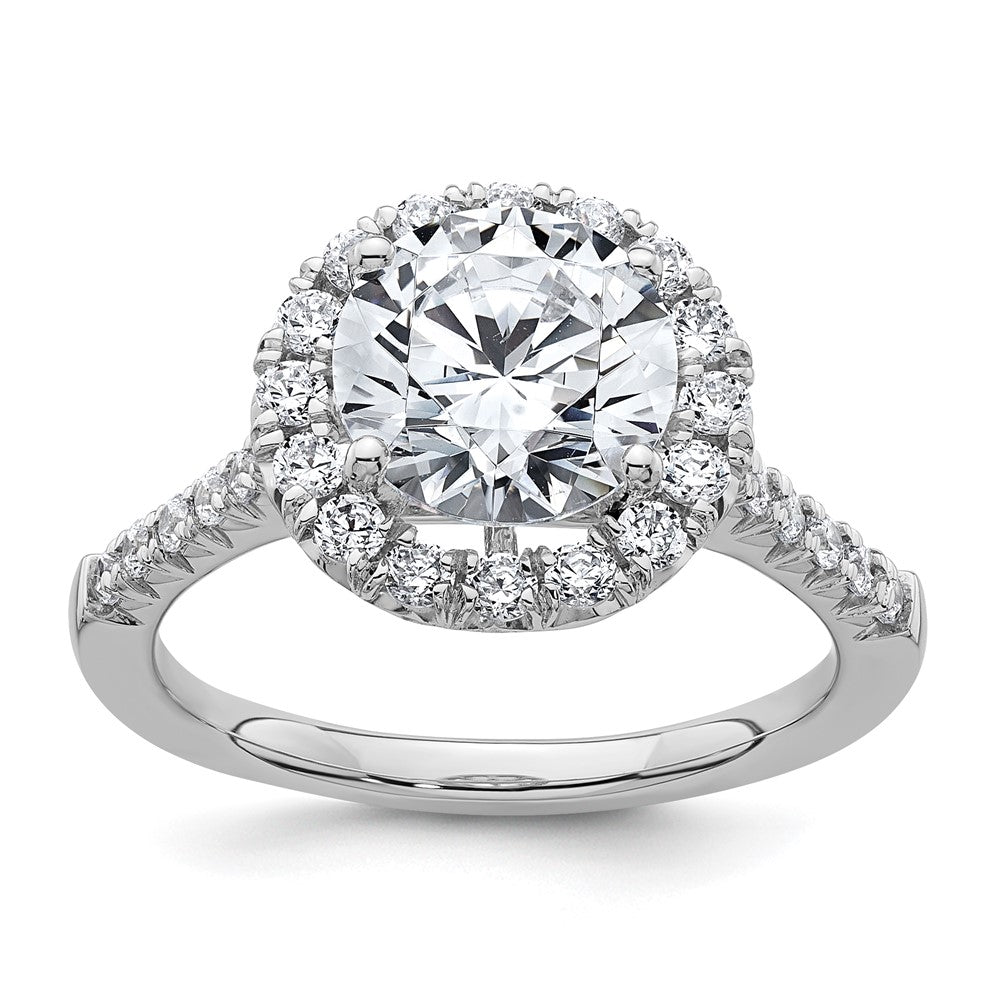 Buy 14K Lab-Grown Diamond Halo Semi-Mount Engagement Ring - Stylish & Affordable
