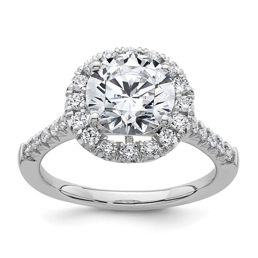 Buy 14K Lab-Grown Diamond Halo Semi-Mount Engagement Ring - Stylish & Affordable