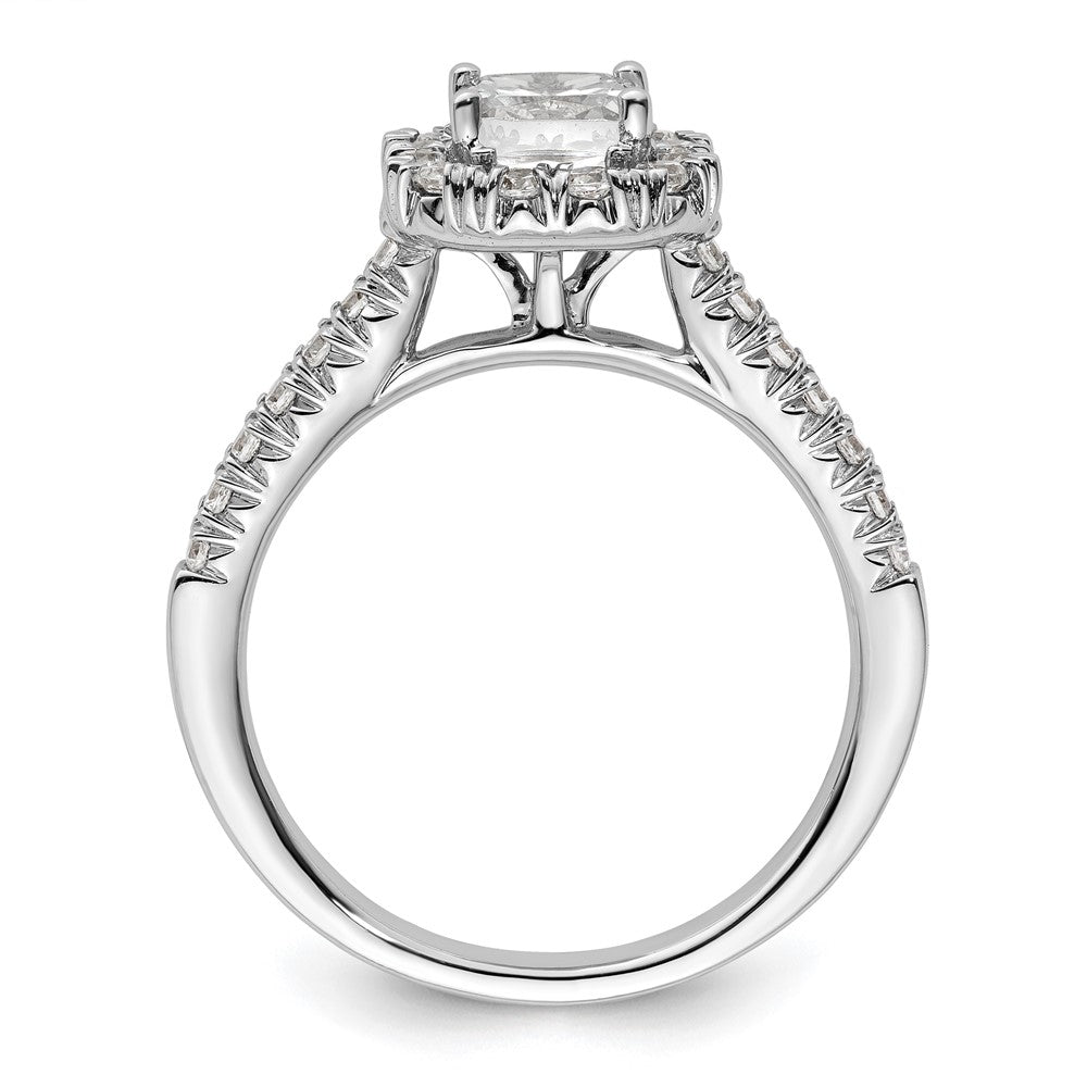 Buy Exclusive 14K White Gold Halo Engagement Ring - 3/4 Carat Cushion & Accents