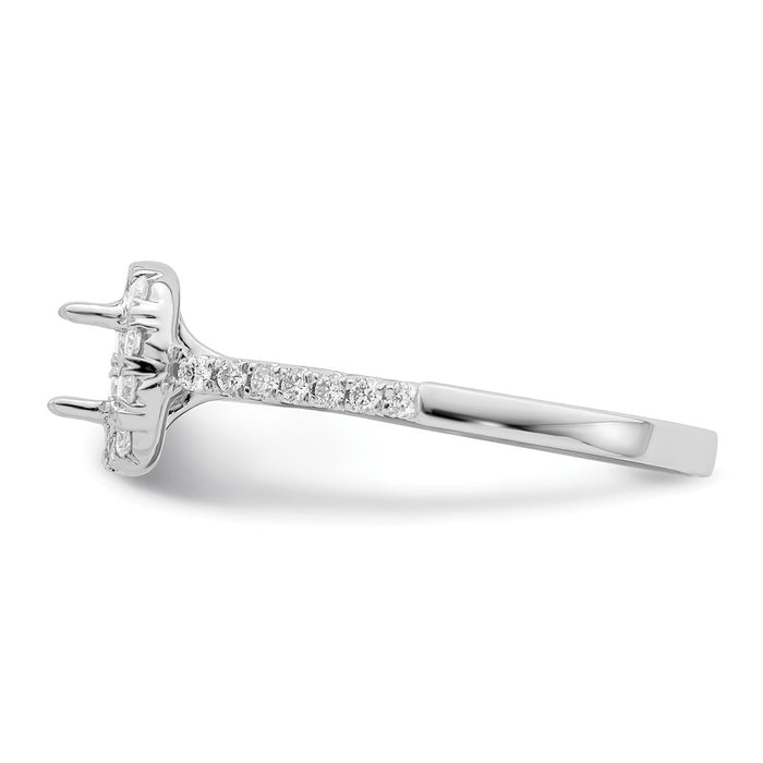 High-Quality 14K White Gold Halo Engagement Ring, 1/2 Carat Asscher-Cut, Stylish Value-3