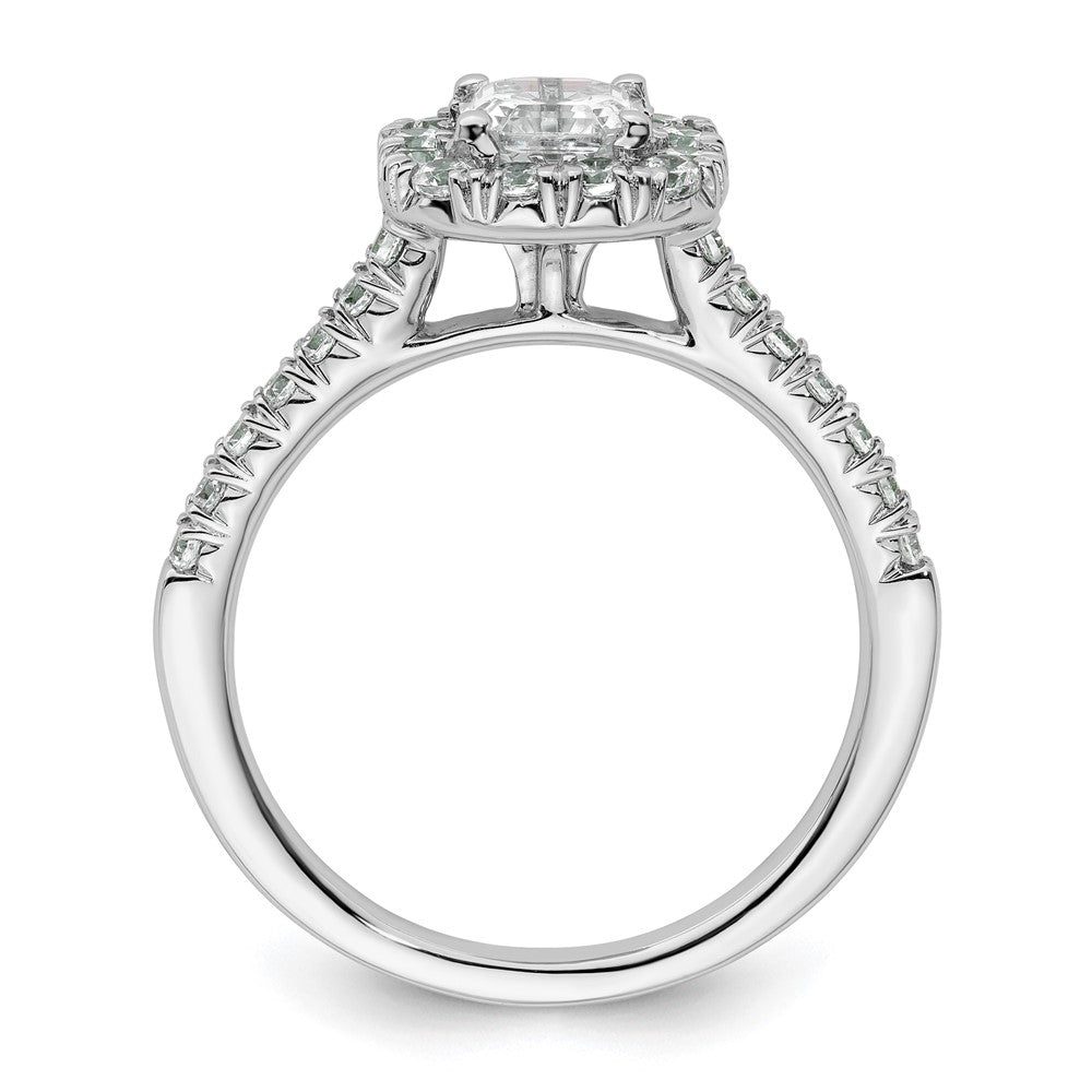 Buy 14K White Gold Halo Semi-Mount Engagement Ring for 3/4 Carat Stone, Luxury Design
