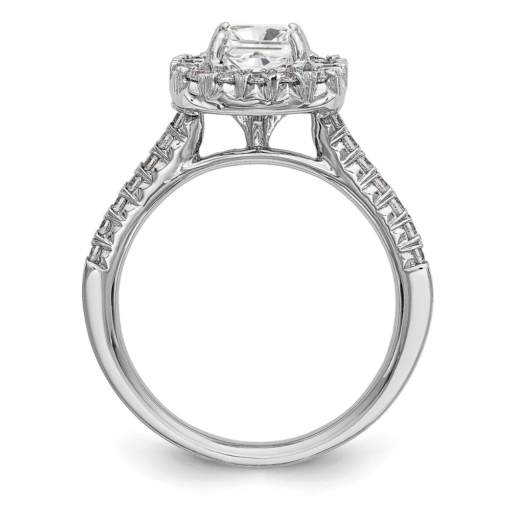 Buy High-Quality 14K White Gold Halo Semi-Mount Engagement Ring, 1 Carat