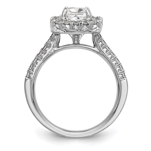 Buy High-Quality 14K White Gold Halo Semi-Mount Engagement Ring, 1 Carat