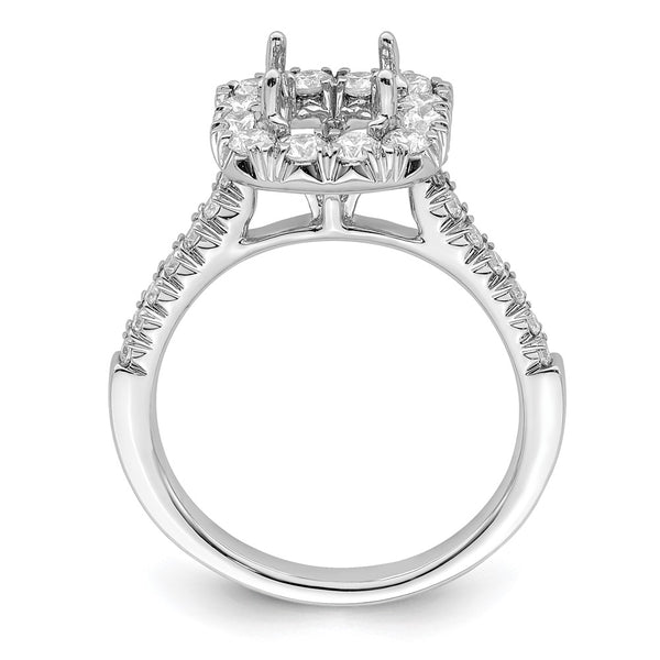 14K White Gold Halo Semi-Mount Engagement Ring - 1.5 Carat - Style GR1-1022453