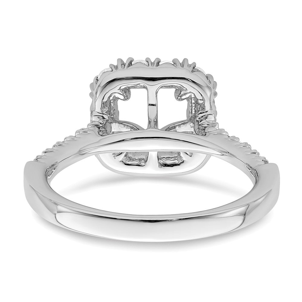 Buy Exclusive 14K White Gold Halo Semi-Mount Engagement Ring - 1.5 Carat