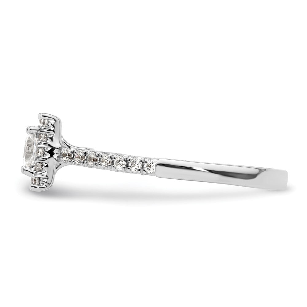 Buy 14K White Gold Halo Semi-Mount Engagement Ring for 1/3 Carat Gemstone