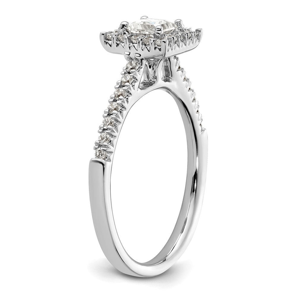 Buy 14K White Gold Halo Semi-Mount Engagement Ring for 1/3 Carat Gemstone