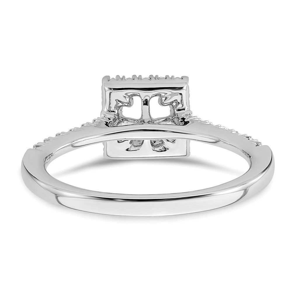 Exclusive 14K White Gold Halo Engagement Ring for 1/2 Carat Center Stone