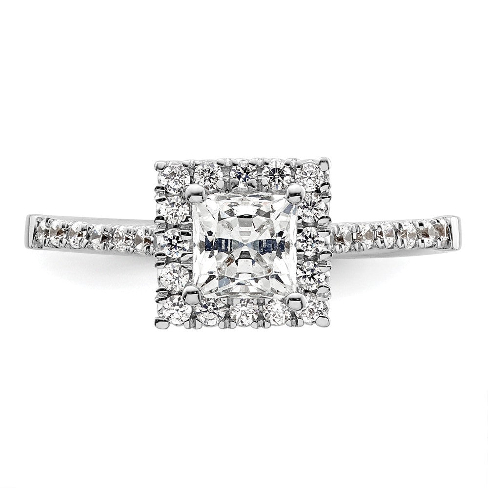 Buy 14K White Gold Halo Engagement Ring for 3/4 Carat Stone - Stylish Design!