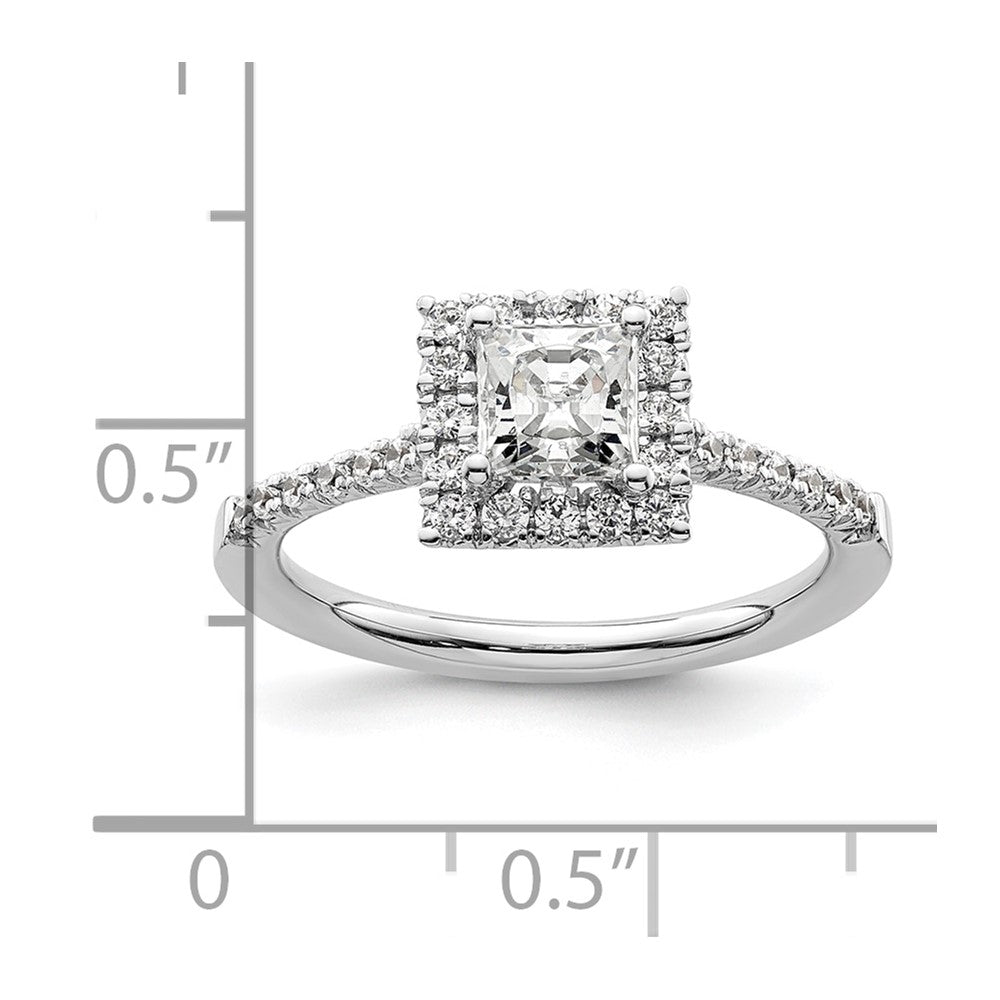 Buy 14K White Gold Halo Engagement Ring for 3/4 Carat Stone - Stylish Design!