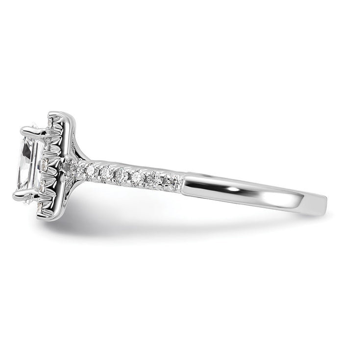 Buy Exclusive 14K White Gold Halo Engagement Ring Semi-Mount for 1 Carat-3